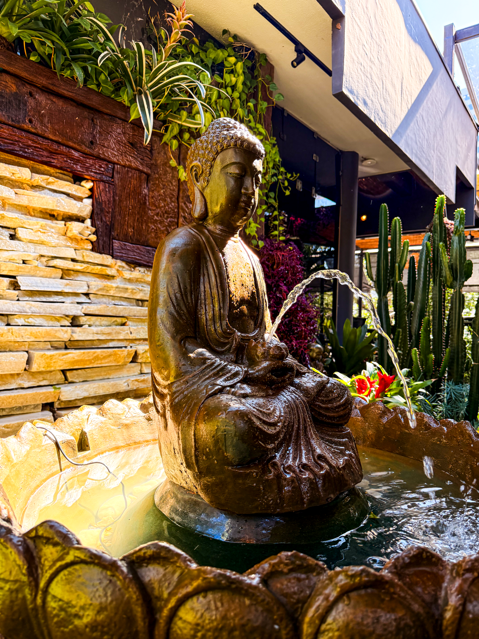 Mesas ao ar livre do Garden Café